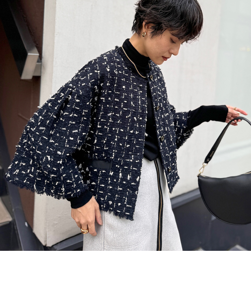 ツイードショートジャケット｜ノーリーズの通販｜&mall（アンドモール