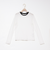 シアー配色トリミングロンT