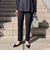 《セットアップ対応》ウォッシャブルカットジョーゼットバックスリットパンツ