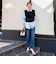 【RM denim】スリットクロップドハイウエストデニム