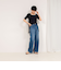 【RM denim】スリットフレアハイウエストデニム