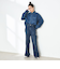 【RM denim】センタープレスハイウエストデニム