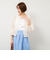 ウォッシャブルチュール刺繍羽織ブラウス