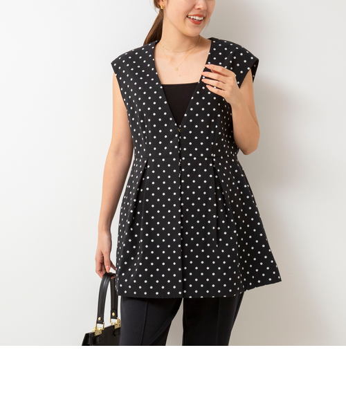 Nolley's sophi ウォッシャブルフクレジャガードペプラムジレ ベスト NOLLEY'S Sophi（ノーリーズソフィ）の「ウォッシャブルフクレ