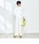 《セットアップ対応》ニュアンスジョーゼットセミワイドパンツ