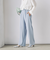 《セットアップ対応》ニュアンスジョーゼットセミワイドパンツ