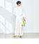 《セットアップ対応》ニュアンスジョーゼットセミワイドパンツ