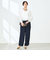 《セットアップ対応》ニュアンスジョーゼットセミワイドパンツ