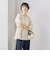 シアーシルクペプラムブラウス