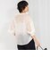 袖フリルシアーブラウス