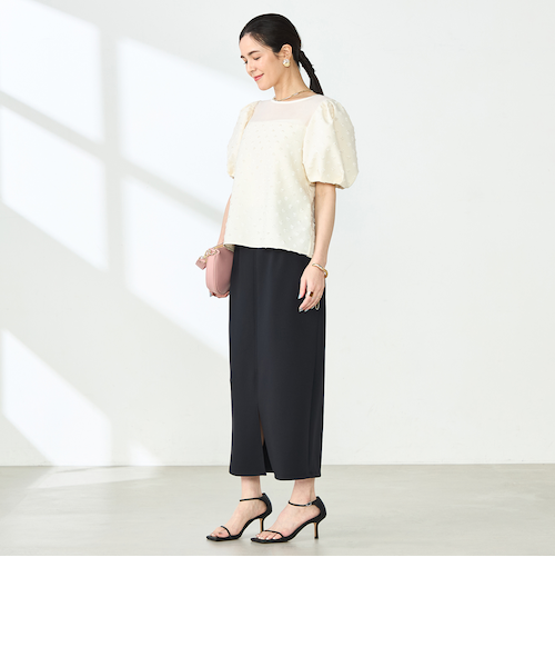 【新品未使用タグ付き】NOLLEY'S ドットジャガードバルーンスリーブブラウス NOLLEY'S｜ドットジャガードバルーンスリーブブラウス | Rakuten