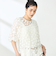 KIRYU花柄ジャガードバルーン袖ブラウス