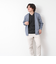 《ビジカジ対応》セミシルケットスムース ボーダー Vネック ドレスTシャツ 25SS