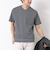 《ビジカジ対応》セミシルケットスムース ボーダー Vネック ドレスTシャツ 25SS