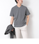 《ビジカジ対応》セミシルケットスムース ボーダー Vネック ドレスTシャツ 25SS
