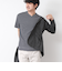 《ビジカジ対応》セミシルケットスムース ボーダー Vネック ドレスTシャツ 25SS