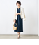 ウォッシャブル麻調タックコクーンワンピース