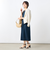 ウォッシャブル麻調タックコクーンワンピース