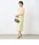 ウォッシャブル麻調タックコクーンワンピース