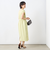 ウォッシャブル麻調タックコクーンワンピース