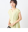 ウォッシャブル麻調タックコクーンワンピース