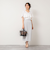 《セットアップ対応》ウォッシャブル麻調タックタイトミディスカート