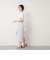 《セットアップ対応》ウォッシャブル麻調タックタイトミディスカート