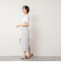 《セットアップ対応》ウォッシャブル麻調タックタイトミディスカート