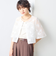 《セットアップ対応》ラメフラワージャガードブラウス