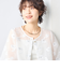 《セットアップ対応》ラメフラワージャガードブラウス