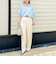 ウォッシャブル強撚ツイルワイドパンツ