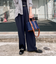 ウォッシャブル強撚ツイルワイドパンツ