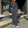 ウォッシャブル強撚ツイルワイドパンツ