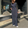 ウォッシャブル強撚ツイルワイドパンツ