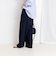 ウォッシャブル強撚ツイルワイドパンツ