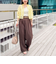ウォッシャブル強撚ツイルワイドパンツ