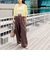 ウォッシャブル強撚ツイルワイドパンツ