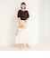 ウォッシャブル割繊フレアスカート