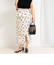 ドットプリントタイトミディスカート