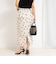 ドットプリントタイトミディスカート