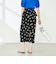 ドットプリントタイトミディスカート