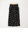ドットプリントタイトミディスカート