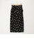 ドットプリントタイトミディスカート