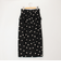 ドットプリントタイトミディスカート