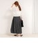 【MARILYN MOON/マリリーンムーン】beads motif taffeta asymmetry balloon skirt