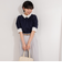 パフスリーブ半袖シャツブラウス