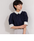 パフスリーブ半袖シャツブラウス