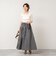 ウォッシャブルチェックタフタロングスカート