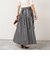 ウォッシャブルチェックタフタロングスカート