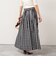 ウォッシャブルチェックタフタロングスカート